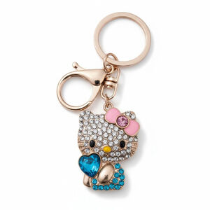 Hello Kitty Character Keychain Purse Charm NWT Light Blue